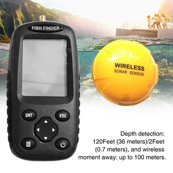 Wireless Sonar Sensor Portable Color LCD Display Fish Finder USB Rechargeable Depth Locator Attractor Water Temperature Lake Sea
Wireless Sonar Sensor Portable Color LCD Display Fish Finder USB Rechargeable Depth Locator Attractor Water Temperature Lake Sea