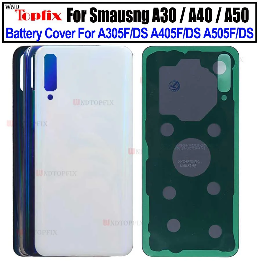 Задняя крышка батарейного отсека 6 4 дюйма для Samsung Galaxy A30 A40 A50 стеклянная корпуса SM