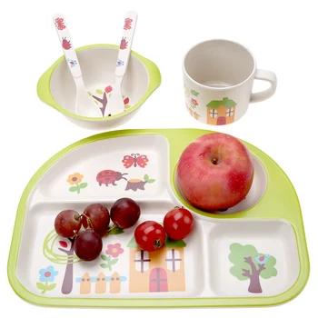 5Pcs/set Eco-friendly Bamboo Fiber Baby Plate Dishes 4 Slots Children Tableware Dishes Dinnerware Creative Gift baby
5Pcs/set Eco-friendly Bamboo Fiber Baby Plate Dishes 4 Slots Children Tableware Dishes Dinnerware Creative Gift baby