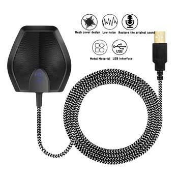Lightweight Desktop Conference USB Condenser Receptor with Touch Silent Button for Computer Studio Laptop Mic Remote Call
Lightweight Desktop Conference USB Condenser Receptor with Touch Silent Button for Computer Studio Laptop Mic Remote Call