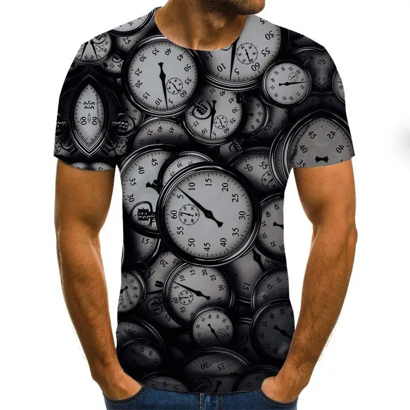 Creative design alarm clock 3D print T-shirt men short-sleeved summer latest Tshirts fashion popular youth casual Tee shirts
Creative design alarm clock 3D print T-shirt men short-sleeved summer latest Tshirts fashion popular youth casual Tee shirts