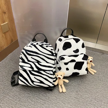 Animal Pattern Travel Rucksack Student Bagpack Womenr Plush School Shoulder Bag Youth Ladies Simple Versatile Bag
Animal Pattern Travel Rucksack Student Bagpack Womenr Plush School Shoulder Bag Youth Ladies Simple Versatile Bag