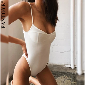 FANTOYE Basic Solid White Sexy Straps Bodysuit Women Backless Sleeveless Lace-up Bodycon Club Jumpsuit Slim Overalls Bodysuits
FANTOYE Basic Solid White Sexy Straps Bodysuit Women Backless Sleeveless Lace-up Bodycon Club Jumpsuit Slim Overalls Bodysuits