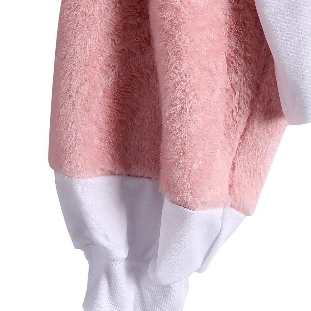 JAYCOSIN Fashion Women Casual Simple White Plush Sleeves Loose Sweatshirt European Comfortable Soft Pullover Top Blouse