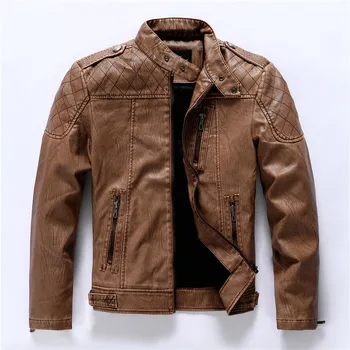 New Autumn Leather Motorcycle Jacket Men Leather PU Rock Fashion Jacket Men Casual Stand Collar Long Sleeve Men Jackets Coats
New Autumn Leather Motorcycle Jacket Men Leather PU Rock Fashion Jacket Men Casual Stand Collar Long Sleeve Men Jackets Coats