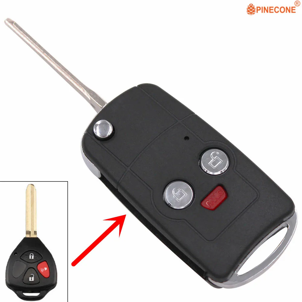 PINECONE for Toyota Camry RAV4 Yaris Scion Tc Xa Xb Avalo Venzo Matrix 2+1 Button Midified Flip Folding Car Key Fob Shell Case
PINECONE for Toyota Camry RAV4 Yaris Scion Tc Xa Xb Avalo Venzo Matrix 2+1 Button Midified Flip Folding Car Key Fob Shell Case