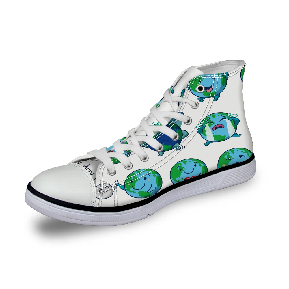 WHEREISART Women Canvas Shoes Cartoon Earth Every Day Is Earth Day High Top Flats Vulcanized Shoes Female Casual Shoes Sneakers
WHEREISART Women Canvas Shoes Cartoon Earth Every Day Is Earth Day High Top Flats Vulcanized Shoes Female Casual Shoes Sneakers