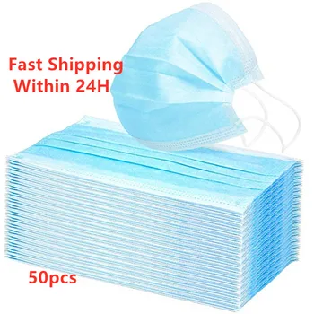 50 Pcs Blue Disposable Mask Earloop Mouth Cover Anti Dust Mouth Masks Respirator
50 Pcs Blue Disposable Mask Earloop Mouth Cover Anti Dust Mouth Masks Respirator