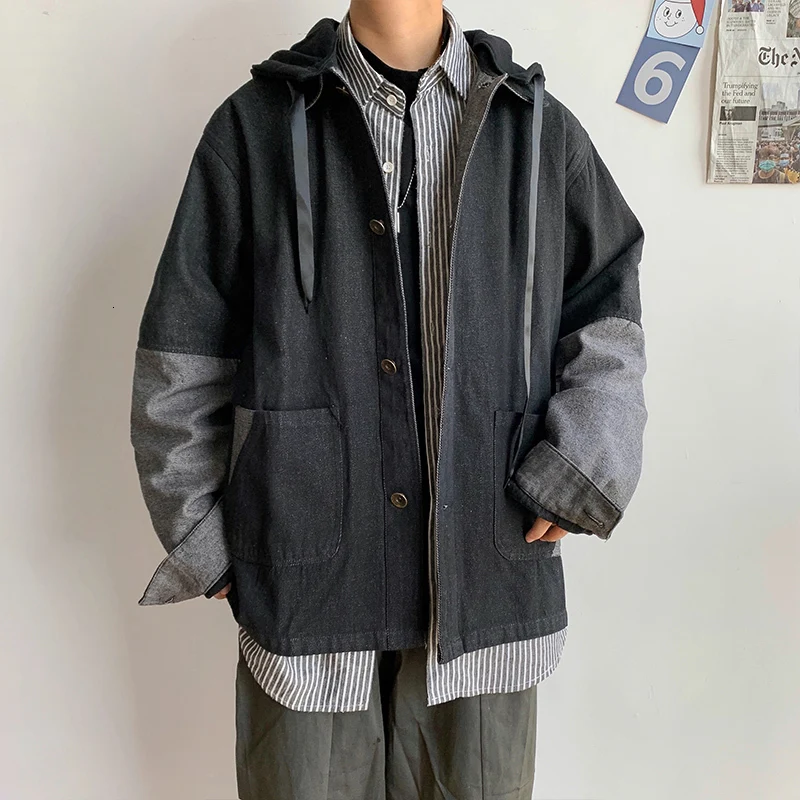 Denim Jacket Men Fashion Retro Contrast Color Casual Hooded Denim Jacket Coat Man Streetwear Loose Hip Hop Bomber Jacket Men
Denim Jacket Men Fashion Retro Contrast Color Casual Hooded Denim Jacket Coat Man Streetwear Loose Hip Hop Bomber Jacket Men
