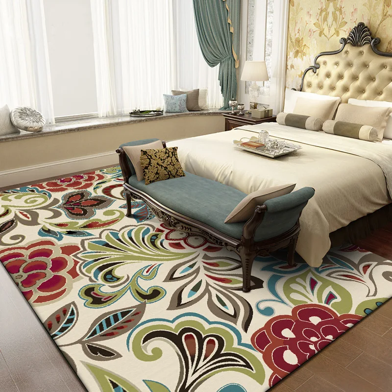 Auspicious ethnic style 3D flowers carpet bedroom living room crystal velvet Printed digital crawling mat Non-slip foyer carpet 
Auspicious ethnic style 3D flowers carpet bedroom living room crystal velvet Printed digital crawling mat Non-slip foyer carpet