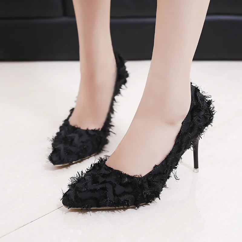 Spring And Autumn New Style Korean-style Fashion Pointed Thin Heeled Suede Low-Cut High Heel Shoes Sexy Women's Business Tassels
Spring And Autumn New Style Korean-style Fashion Pointed Thin Heeled Suede Low-Cut High Heel Shoes Sexy Women's Business Tassels