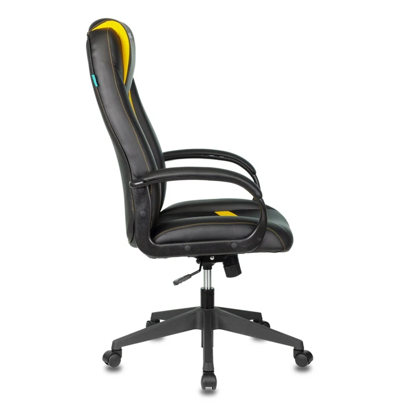 Кресло игровое БЮРОКРАТ VIKING 8N на колесиках искусственная кожа черный/желтый (viking