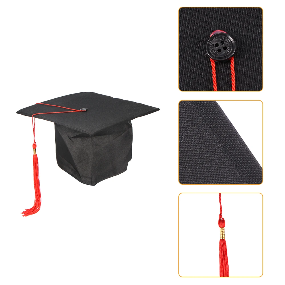 

School Graduation Party Tassels Cap Mortarboard University Bachelors Master Doctor Academic Hat NEW Black Mortar Board