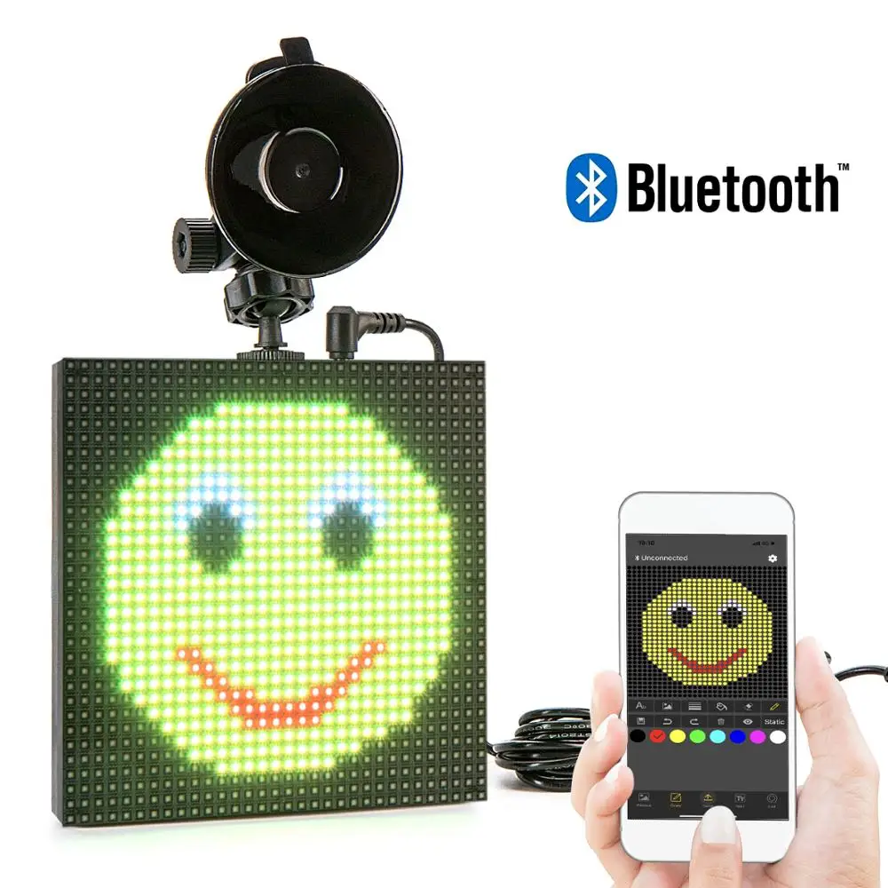 12V Bluetooth Wireless CAR led Sign APP Control GIF Programmable Scrolling Message RGB LED Display Screen Board Dropshipping
12V Bluetooth Wireless CAR led Sign APP Control GIF Programmable Scrolling Message RGB LED Display Screen Board Dropshipping