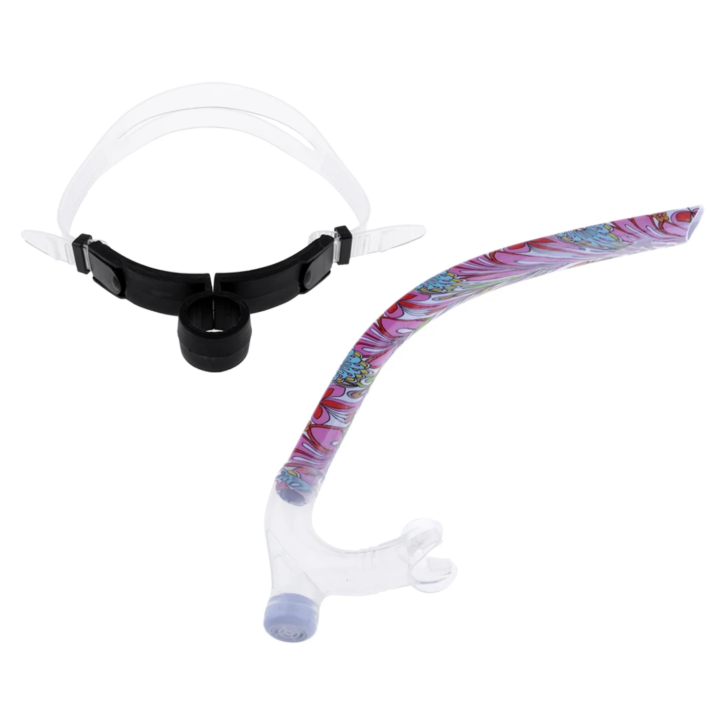 Swim Snorkel - Swim Snorkel Training - Comfortable Silicone Mouthpiece & One-way Purge Valve -Center Mount Design Swim Snorkel - Swim Snorkel Training - Comfortable Silicone Mouthpiece & One-way Purge Valve -Center Mount Design