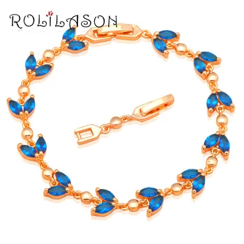 ROLILASON plants design navy Blue golden Amazing charm bracelets wedding items Fashion jewelry TB833
ROLILASON plants design navy Blue golden Amazing charm bracelets wedding items Fashion jewelry TB833