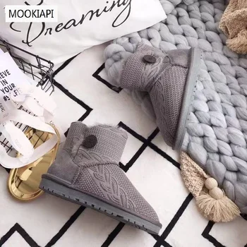 Australia's top quality snow boots in 2019, real sheepskin, 100% natural wool, gray buckled women's shoes, free delivery
Australia's top quality snow boots in 2019, real sheepskin, 100% natural wool, gray buckled women's shoes, free delivery