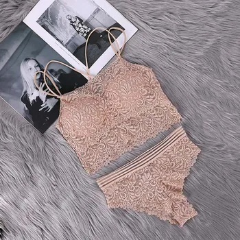 Sexy Lace Bra And Panty Set For Women Ladies Mesh Sheer Sleepwear Female Bras Intimate Underwear Set Lingerie Cotton Panties
Sexy Lace Bra And Panty Set For Women Ladies Mesh Sheer Sleepwear Female Bras Intimate Underwear Set Lingerie Cotton Panties