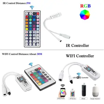 WIFI RGB RGBW LED Controller With IR Remote Control With Battery For DC 12V RGB 2835 5050 LED Strip Light LED Modules light
WIFI RGB RGBW LED Controller With IR Remote Control With Battery For DC 12V RGB 2835 5050 LED Strip Light LED Modules light