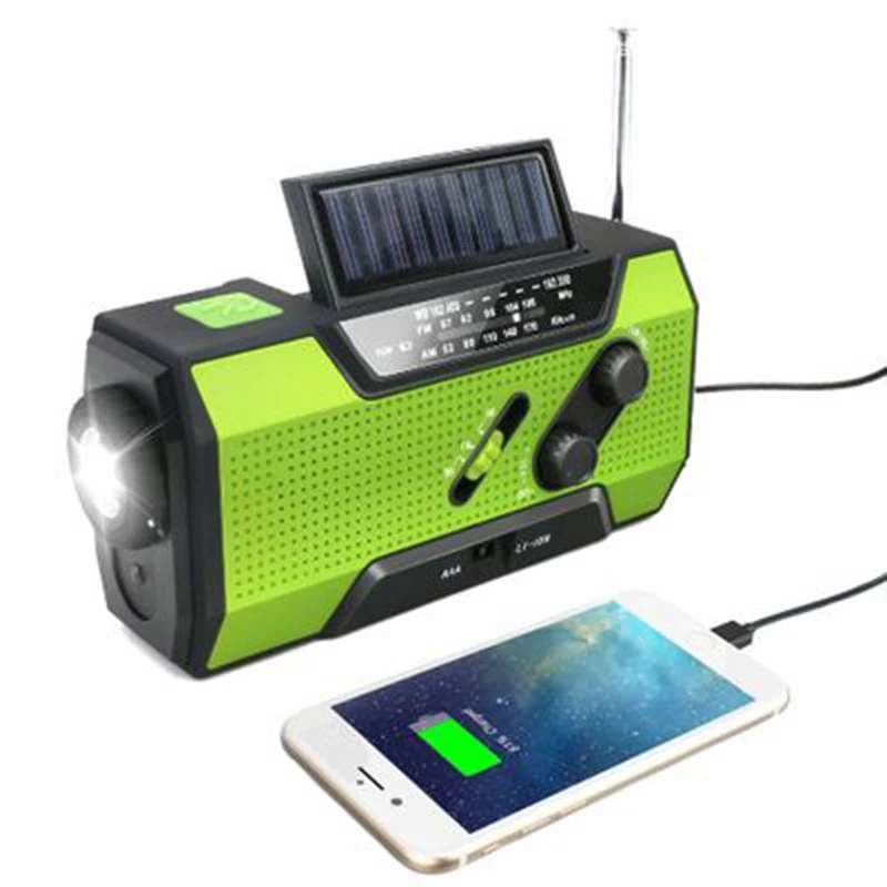Solar Digital Crank Emergency AM/FM WB Weather Portable Radio Flashlight Solar Power Bank 2000Mah Rechargeable
Solar Digital Crank Emergency AM/FM WB Weather Portable Radio Flashlight Solar Power Bank 2000Mah Rechargeable