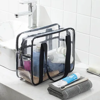 Ladies Cosmetic Bag Large Capacity Transparent Wash Bag PVC Handbag Color Shower Bag Waterproof Beach Bag Storage Bag a Bag
Ladies Cosmetic Bag Large Capacity Transparent Wash Bag PVC Handbag Color Shower Bag Waterproof Beach Bag Storage Bag a Bag
