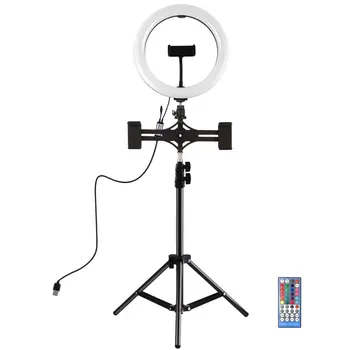 PULUZ PKT3052B 10.2 Inch RBGW Dimmable bluetooth APP Control Remote Control LED Video Ring Light with Tripod Stand The Flashes
PULUZ PKT3052B 10.2 Inch RBGW Dimmable bluetooth APP Control Remote Control LED Video Ring Light with Tripod Stand The Flashes