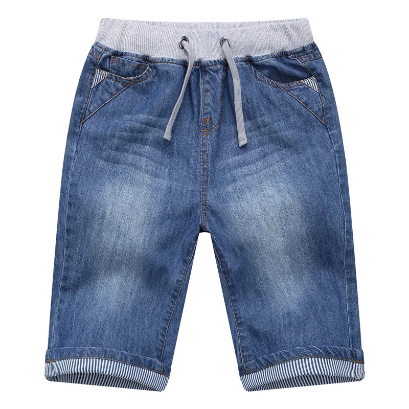 

Джинсовые шорты для мальчиков, модель 2024 года, летний брендовый дизайн, детская одежда в клетку с вышивкой для подростков