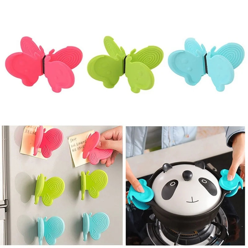 New 1pcs Butterfly Shaped Silicone Anti-scald Devices Fridge Magnet Kitchen Tool Insulation Plate Clamp
New 1pcs Butterfly Shaped Silicone Anti-scald Devices Fridge Magnet Kitchen Tool Insulation Plate Clamp