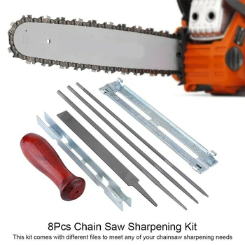 8pcs Round/Flat File Guide Bar File Sharpener Tools + Chainsaw Chain Sharpening Kit Tool Set Hardwood Handle
8pcs Round/Flat File Guide Bar File Sharpener Tools + Chainsaw Chain Sharpening Kit Tool Set Hardwood Handle
