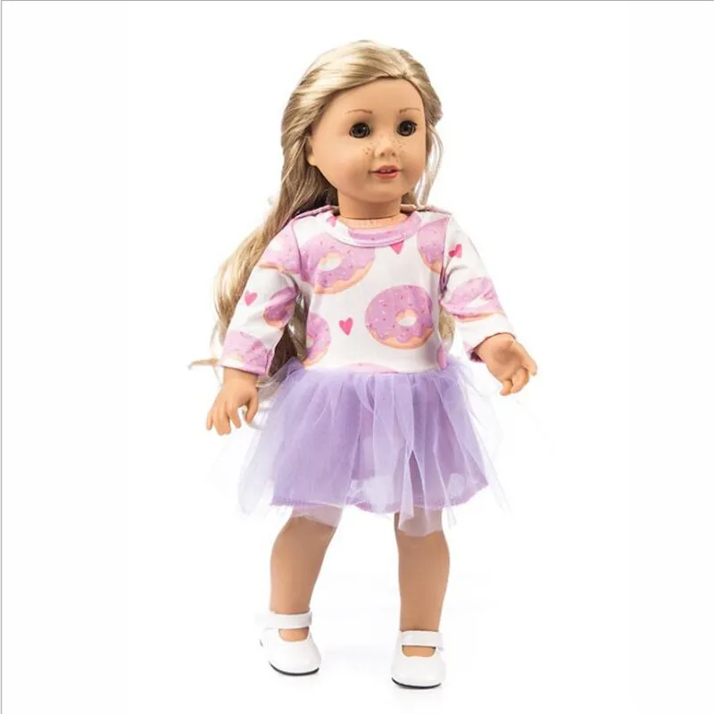 Подходит 18 дюймов 43cmDoll одежда новорожденный новый ребенок кукла Единорог лист