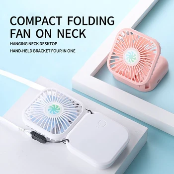 Handheld charging fan Mini fan Quiet desktop folding neck hanging fan 
Handheld charging fan Mini fan Quiet desktop folding neck hanging fan