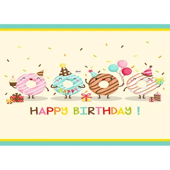 Gift Box Balloon Cartoon Donuts Yellow Happy Birthday Photography Backgrounds Customized Photographic Backdrops for Photo Studio
Gift Box Balloon Cartoon Donuts Yellow Happy Birthday Photography Backgrounds Customized Photographic Backdrops for Photo Studio