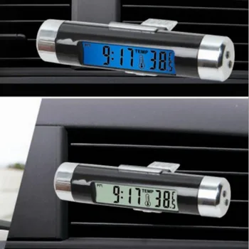 2 in 1 Car Auto Thermometer Clock Calendar LCD Display Screen Clip-on Digital Blue Back Light Universal Automotive Accessories
2 in 1 Car Auto Thermometer Clock Calendar LCD Display Screen Clip-on Digital Blue Back Light Universal Automotive Accessories