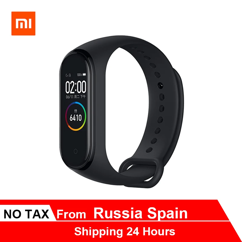 2019 оригинальный Xiaomi mi браслет 4 смарт Bluetooth 5 0 AI фитнес с частотой сердечных