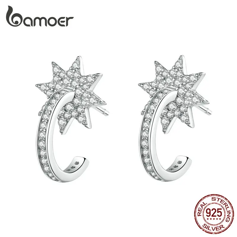 bamoer Bright Stars Simple Earrings Female Statement Wedding Engagement Jewelry Clear CZ 925 Sterling Silver Bijoux Gifts BSE258
bamoer Bright Stars Simple Earrings Female Statement Wedding Engagement Jewelry Clear CZ 925 Sterling Silver Bijoux Gifts BSE258