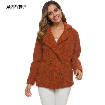 Autumn Winter Faux Fur Coat Women 2020 Oversize Casual Slim Double-breasted Teddy Coat Fur Jacket Female Plus Size Warm Outwear 
Autumn Winter Faux Fur Coat Women 2020 Oversize Casual Slim Double-breasted Teddy Coat Fur Jacket Female Plus Size Warm Outwear