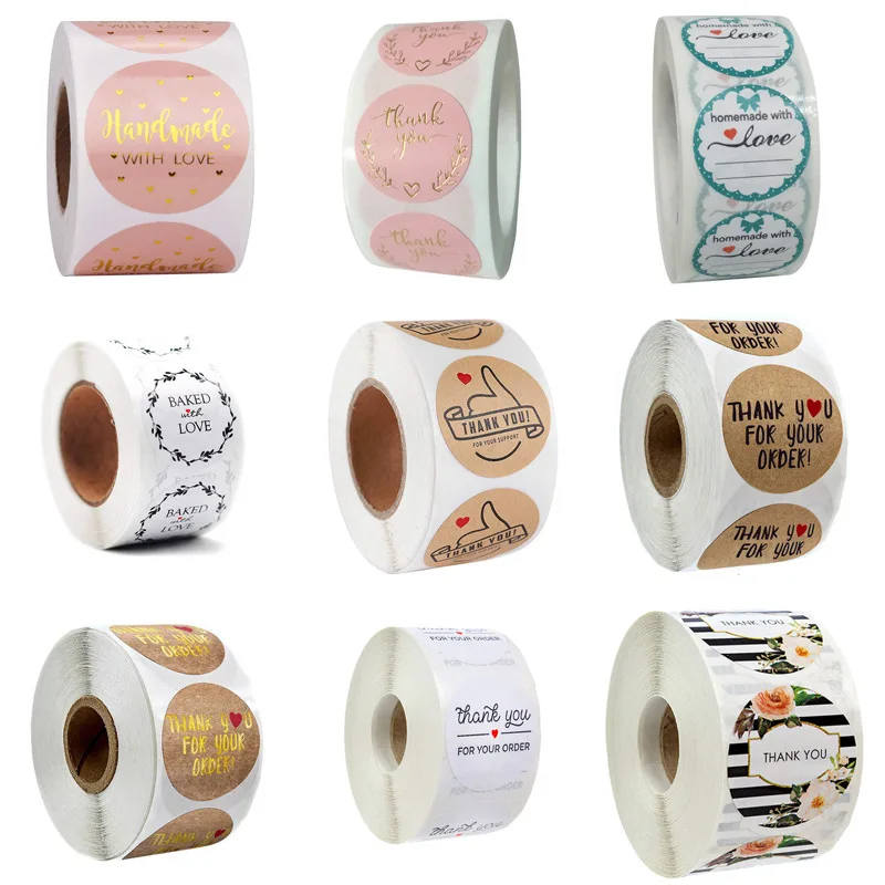500 Labels per roll Round Natural Kraft Thank You Sticker seal labes Hand Made With Love Sticker Paper Stationery sticker
500 Labels per roll Round Natural Kraft Thank You Sticker seal labes Hand Made With Love Sticker Paper Stationery sticker