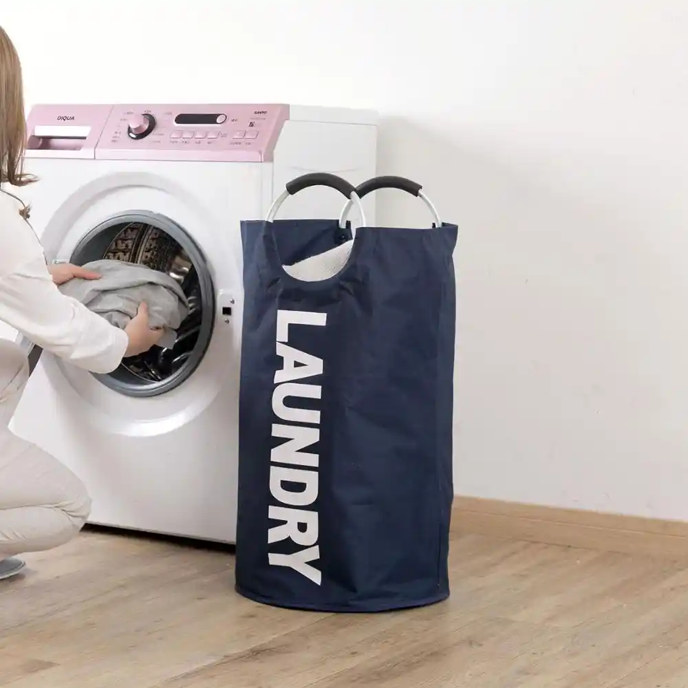 basket with aluminum handle waterproof fabric laundry hampers
