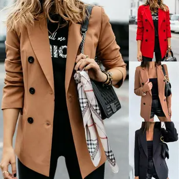 Winter Blazer Ladies Women Overcoat Trench Coat Long Sleeve Solid Buttons Jacket
Winter Blazer Ladies Women Overcoat Trench Coat Long Sleeve Solid Buttons Jacket