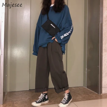 Pants Women Large Size 5XL Wide Leg Long Trousers Solid Harajuku Streetwear BF Unisex Couples All-match Ulzzang Womens Fashion
Pants Women Large Size 5XL Wide Leg Long Trousers Solid Harajuku Streetwear BF Unisex Couples All-match Ulzzang Womens Fashion