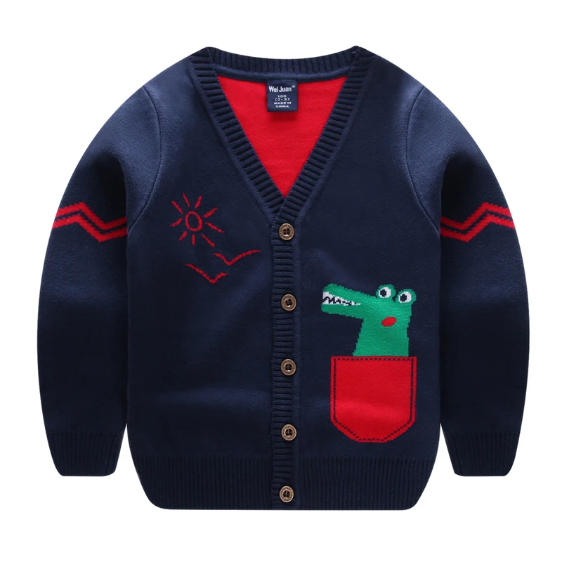 KISBINI Winter Warm Sweater For Infant Boys Fall Autumn Button Cardigan Sweater For Kid Crocodile Design Children's Clothes
KISBINI Winter Warm Sweater For Infant Boys Fall Autumn Button Cardigan Sweater For Kid Crocodile Design Children's Clothes