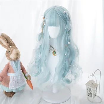 Cosplaysalon Lolita 60CM Long Curly Iced Blue Light Blue Fringe Bangs Cute Fancy Party Synthetic Japan Cosplay Wig
Cosplaysalon Lolita 60CM Long Curly Iced Blue Light Blue Fringe Bangs Cute Fancy Party Synthetic Japan Cosplay Wig
