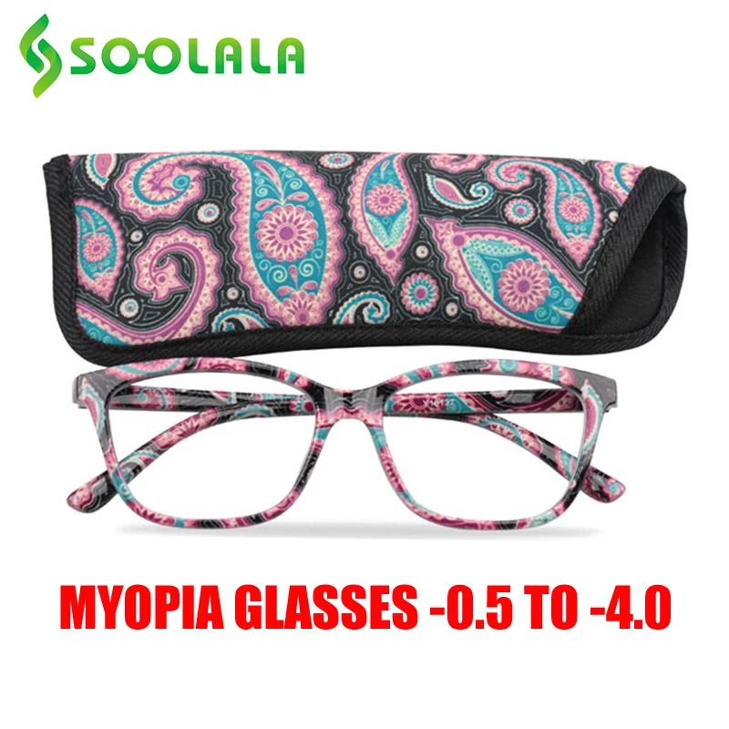 SOOLALA Floral Printed Myopia Glasses Prescription Women Computer Optical Frames -0.5 -0.75 -1.0 -1.5 -2.0 -2.5 -3.0 -3.5 -4.0
SOOLALA Floral Printed Myopia Glasses Prescription Women Computer Optical Frames -0.5 -0.75 -1.0 -1.5 -2.0 -2.5 -3.0 -3.5 -4.0