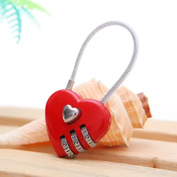 3 Digits Security Small Suitcase Padlock Red Color Mini Padlocks Cute Resetable Combination Padlock Heart Shaped Locking Tools
3 Digits Security Small Suitcase Padlock Red Color Mini Padlocks Cute Resetable Combination Padlock Heart Shaped Locking Tools