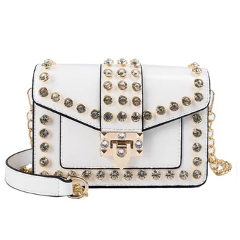 ABDB-Rivet Flip Cover Summer New Pu Handbag Ladies Diamond Chain Shoulder Messenger Bag
ABDB-Rivet Flip Cover Summer New Pu Handbag Ladies Diamond Chain Shoulder Messenger Bag