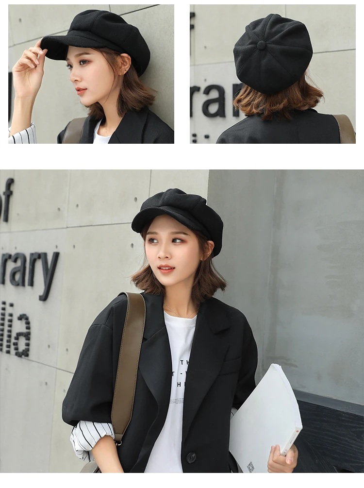 Gorra octogonal de lana Casual H1f6cf1fef9e8452b96461c9ab8bb2734h - Gorra octogonal de lana Casual