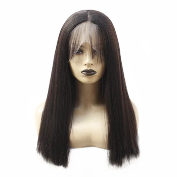 Synthetic Lace Front Wig Black Long Kinky Straight Deep Part Lace Front Wigs for Women Natural Hairline Yaki Wig with Baby Hair
Synthetic Lace Front Wig Black Long Kinky Straight Deep Part Lace Front Wigs for Women Natural Hairline Yaki Wig with Baby Hair