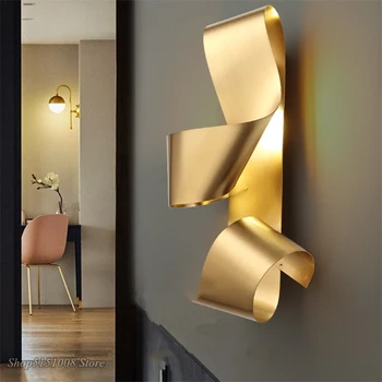 Nordic Gold LED wall lamp living room luxury Bedroom Bedside Lamp Living Room Sconces Wall Light Kitchen art Decor Fixtures
Nordic Gold LED wall lamp living room luxury Bedroom Bedside Lamp Living Room Sconces Wall Light Kitchen art Decor Fixtures