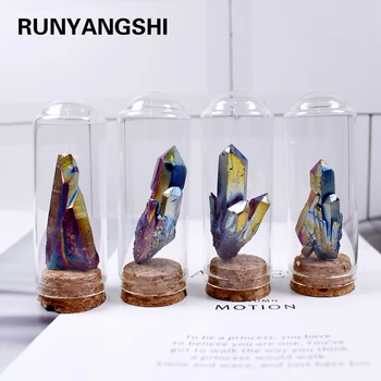 Runyangshi 1pc Natural Crystal Cluster Rainbows Electroplating Rich Landscape bottle and colorful quartz stones Home craft
Runyangshi 1pc Natural Crystal Cluster Rainbows Electroplating Rich Landscape bottle and colorful quartz stones Home craft