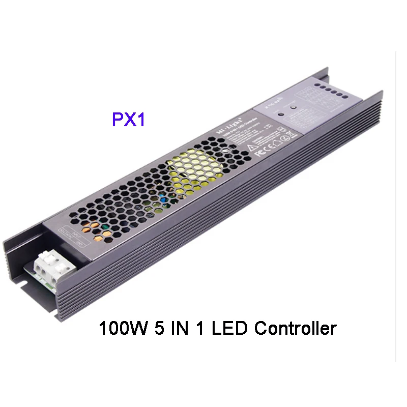 PX1 Miboxer 100W 5 IN 1 LED Controller 2.4G RF/APP/alexa voice control Built-in driver controller for DC24V LED strip light
PX1 Miboxer 100W 5 IN 1 LED Controller 2.4G RF/APP/alexa voice control Built-in driver controller for DC24V LED strip light